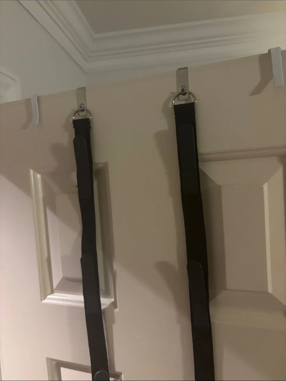 Over-the-Door Black Hanging Organizer Straps - Home Storage